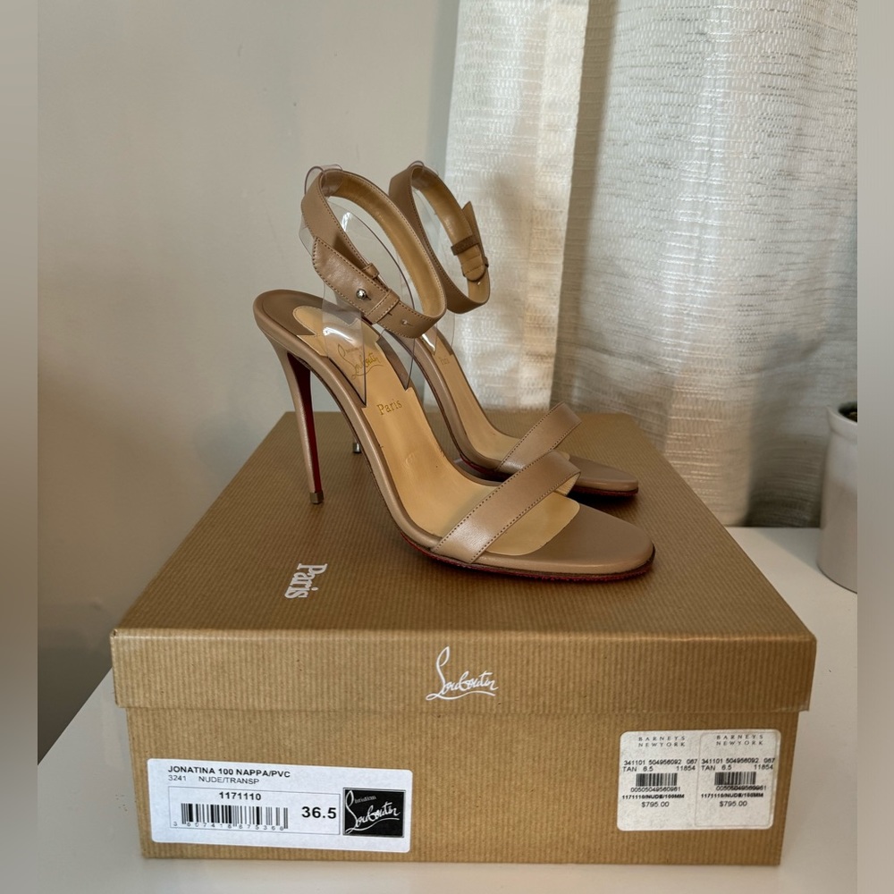 Christian Louboutin JONATINA 100 NAPPA/PVC Size:36.5